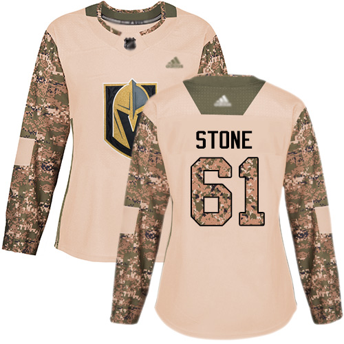 Adidas Golden Knights #61 Mark Stone Camo Authentic 2017 Veterans Day Women's Stitched NHL Jersey